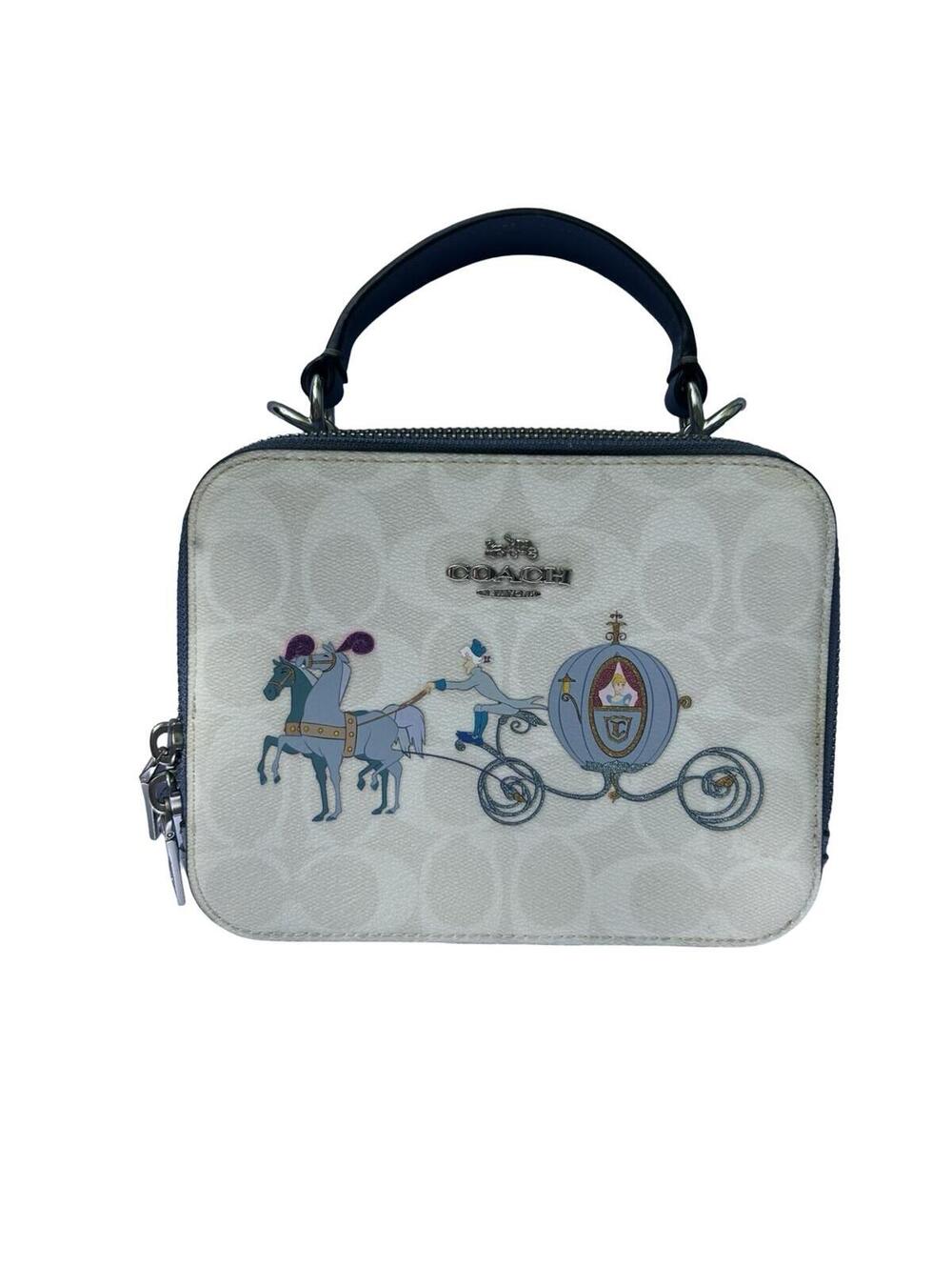 Limited Edition Coach Disney Cinderella Carriage Crossbody Purse Signature Blue